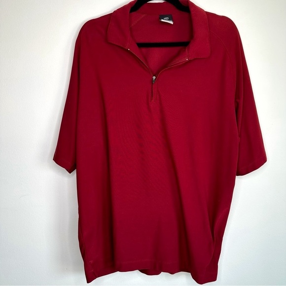 Nike Other - Nike Fit Dry Red Quarter Zip Short Sleeve Shirt Size Large